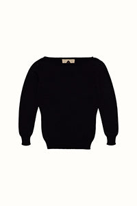 Fitted Boat Neck in Black