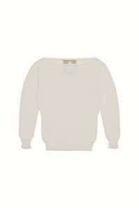 Fitted Boat Neck in White