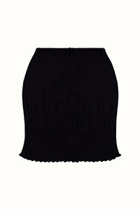 Ladder Illusion Skirt in Black
