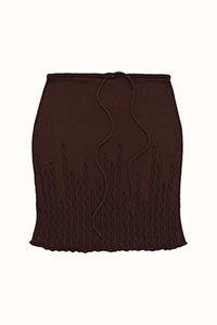 Ladder Illusion Skirt in Fruitchouli Brown