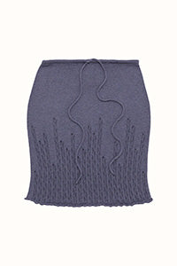 Ladder Illusion Skirt in Denim
