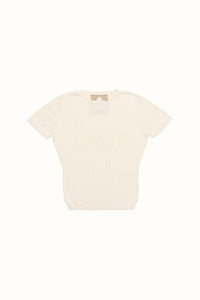 Fruit Openwork Baby Tee in White