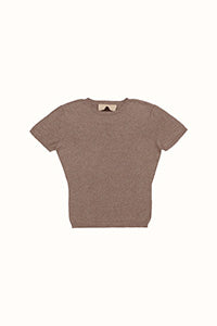 Plain Knit Baby Tee in Mushroom