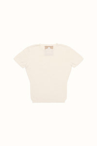 Plain Knit Baby Tee in White