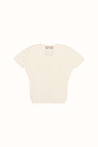 Stars Openwork Baby Tee in White