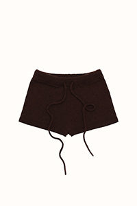 Trompe L’Oeil Micro Shorts in Natural Brown