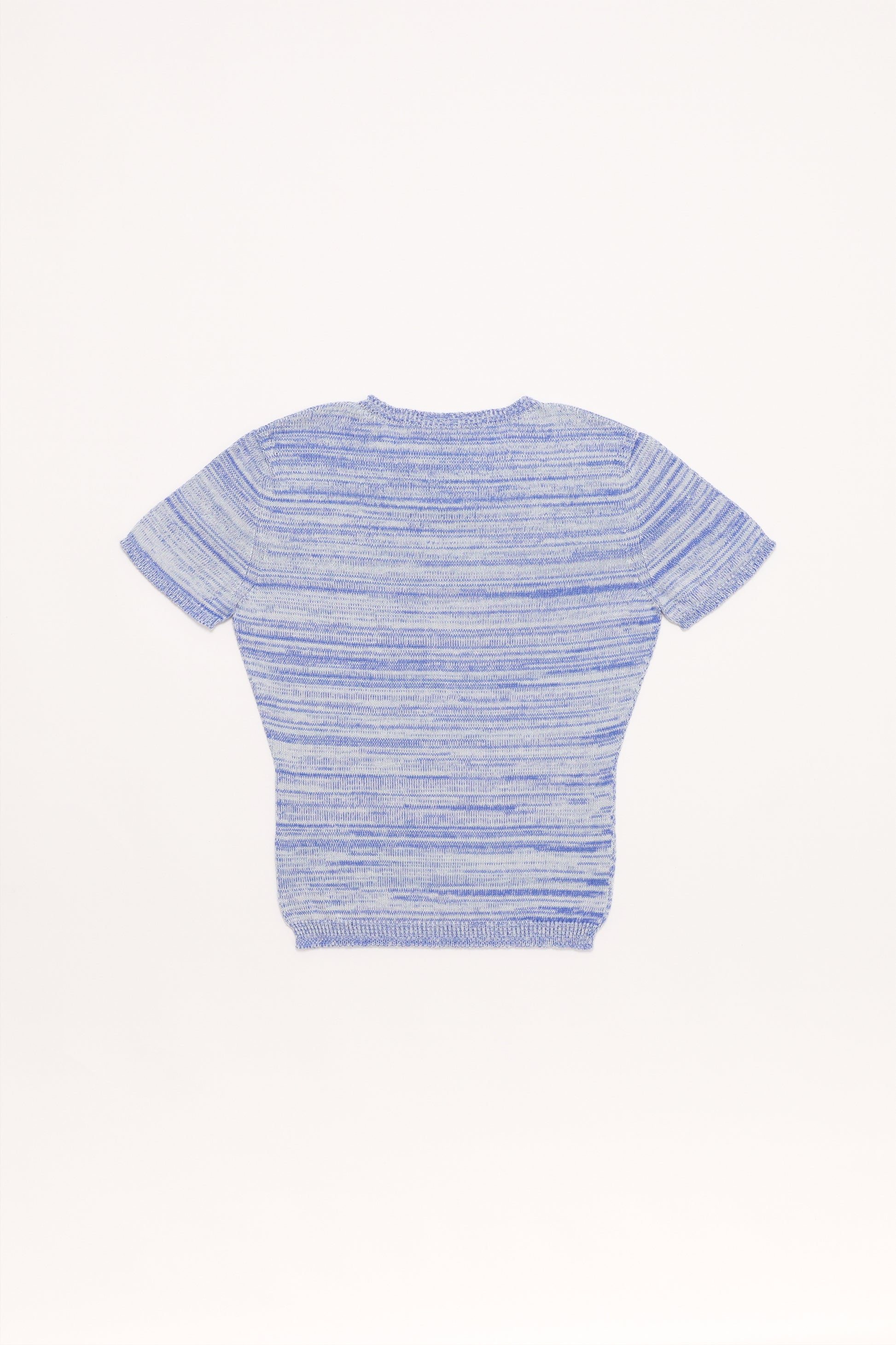 Fruitchouli Fruit Openwork Baby Tee in Studio Blend I Organic Cotton SeaCell™ – Australian knitwear (Flat Lay Back)