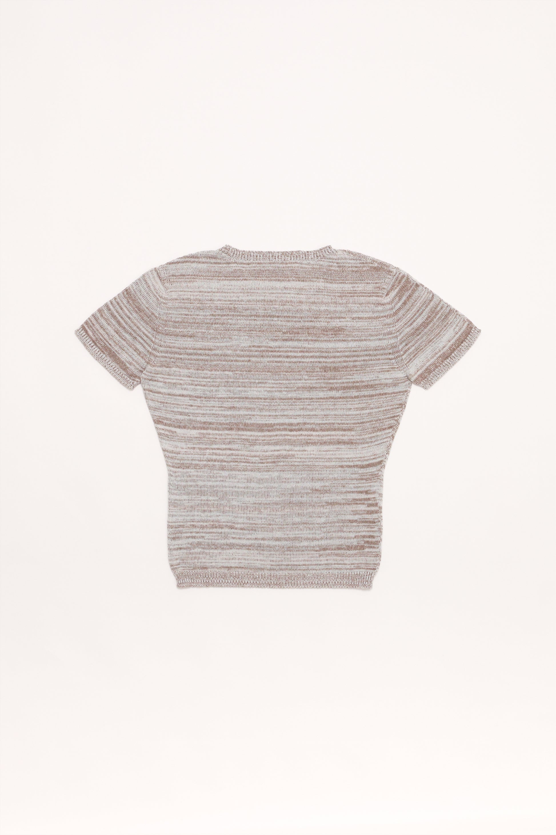 Fruitchouli Fruit Openwork Baby Tee in Studio Blend II Organic Cotton SeaCell™ – Australian knitwear (Flat Lay Back)