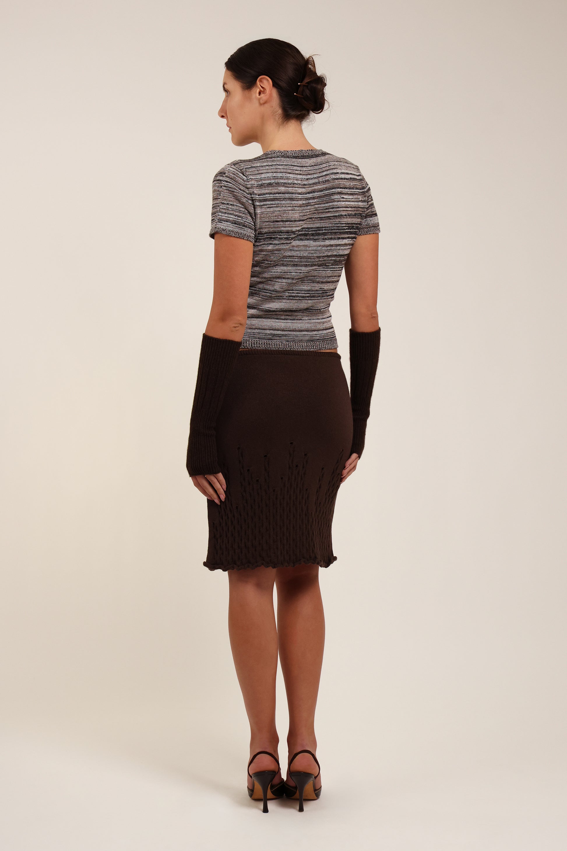 Fruitchouli Fruit Openwork Baby Tee in Studio Blend III Organic Cotton SeaCell™ – Australian knitwear (Back)