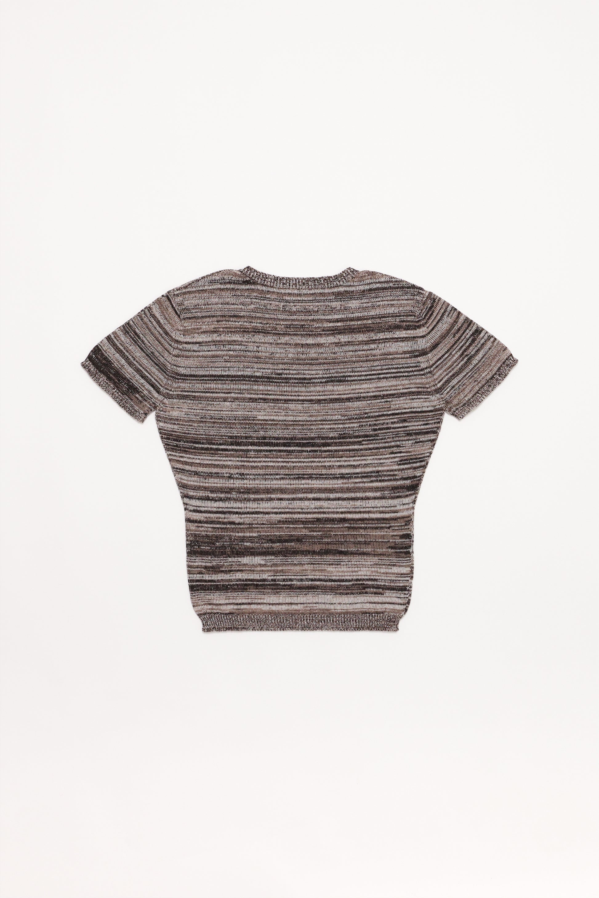 Fruitchouli Fruit Openwork Baby Tee in Studio Blend III Organic Cotton SeaCell™ – Australian knitwear (Flat Lay Back)