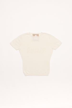 Fruit Openwork Baby Tee in White