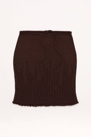 Ladder Illusion Skirt in Fruitchouli Brown
