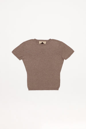 Plain Knit Baby Tee in Mushroom