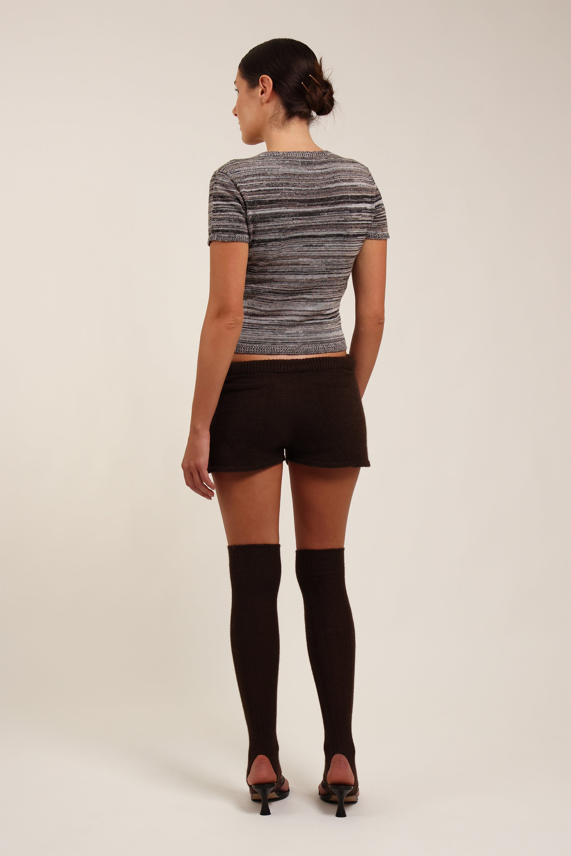 Fruitchouli Stars Openwork Baby Tee in Studio Blend III Organic Cotton SeaCell™ – Australian knitwear (Back)