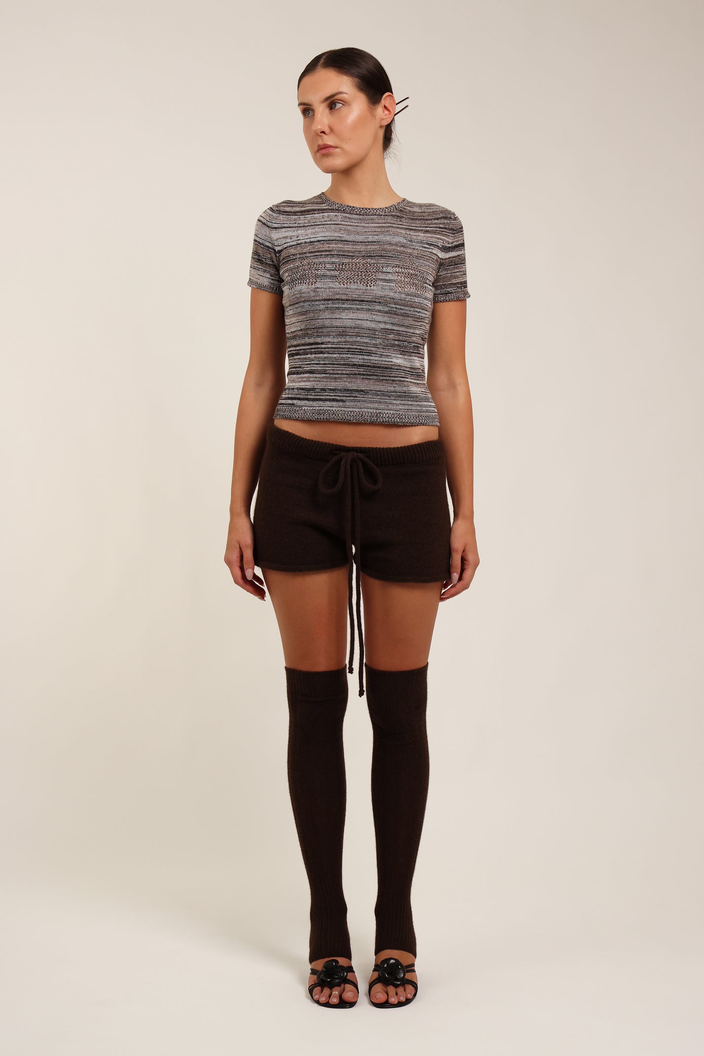 Fruitchouli Stars Openwork Baby Tee in Studio Blend III Organic Cotton SeaCell™ – Australian knitwear (Front)