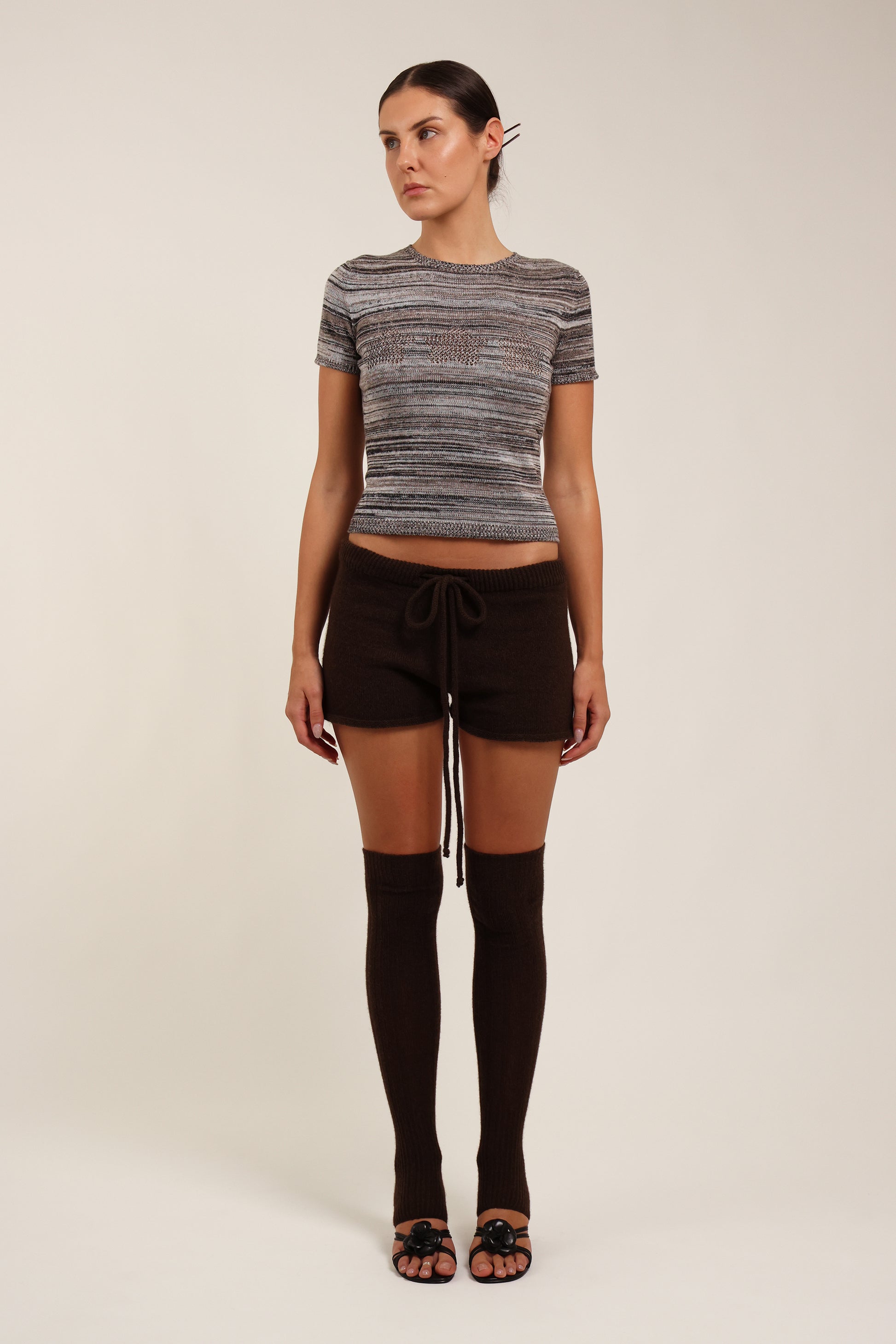 Fruitchouli Stars Openwork Baby Tee in Studio Blend III Organic Cotton SeaCell™ – Australian knitwear (Front)