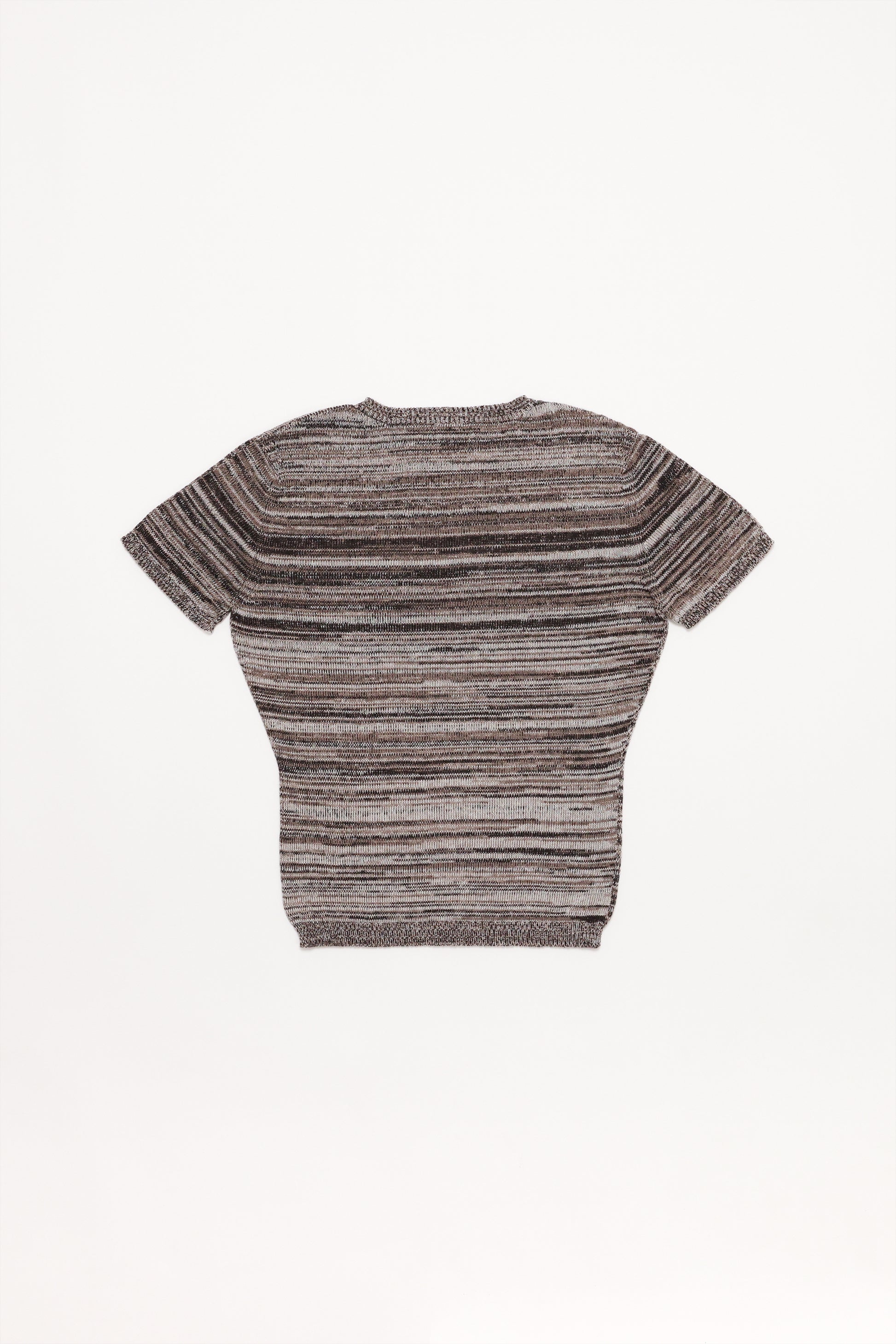 Fruitchouli Stars Openwork Baby Tee in Studio Blend III Organic Cotton SeaCell™ – Australian knitwear (Flat Lay Back)