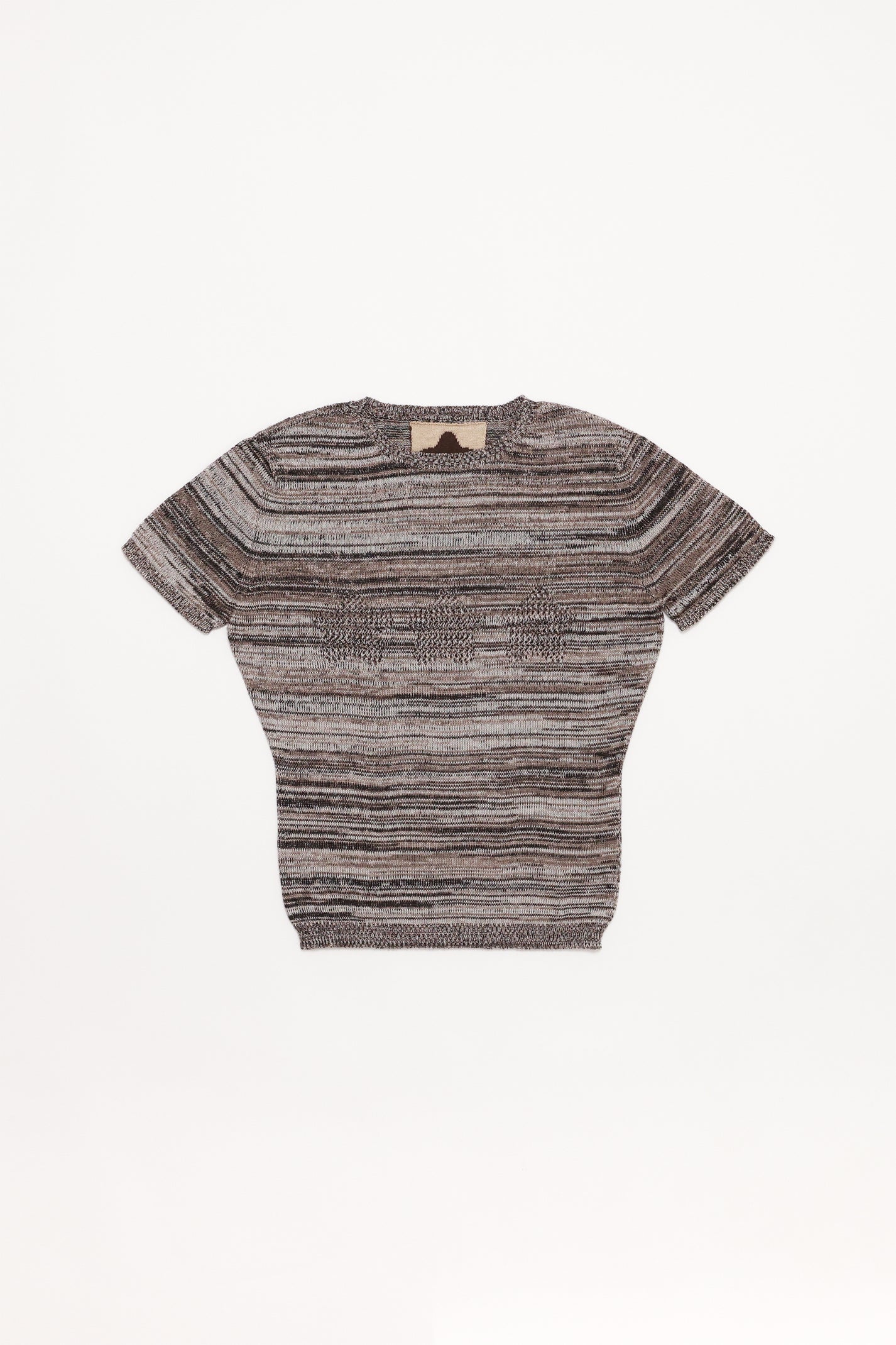 Fruitchouli Stars Openwork Baby Tee in Studio Blend III Organic Cotton SeaCell™ – Australian knitwear (Flat Lay Front)