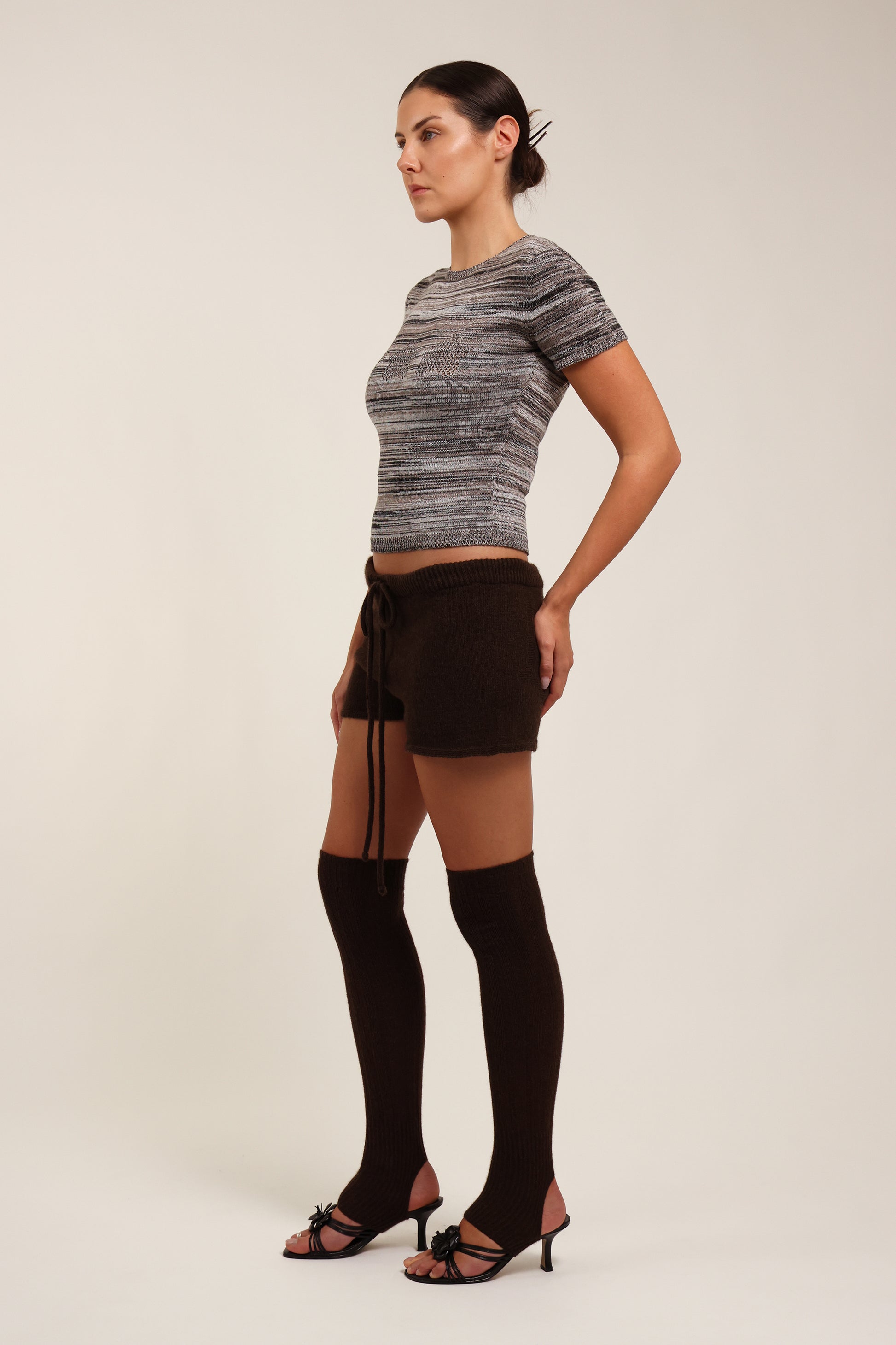 Fruitchouli Stars Openwork Baby Tee in Studio Blend III Organic Cotton SeaCell™ – Australian knitwear (Side)