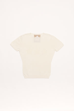 Stars Openwork Baby Tee in White