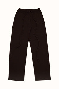 Trompe L’Oeil Knit Pants in Natural Brown